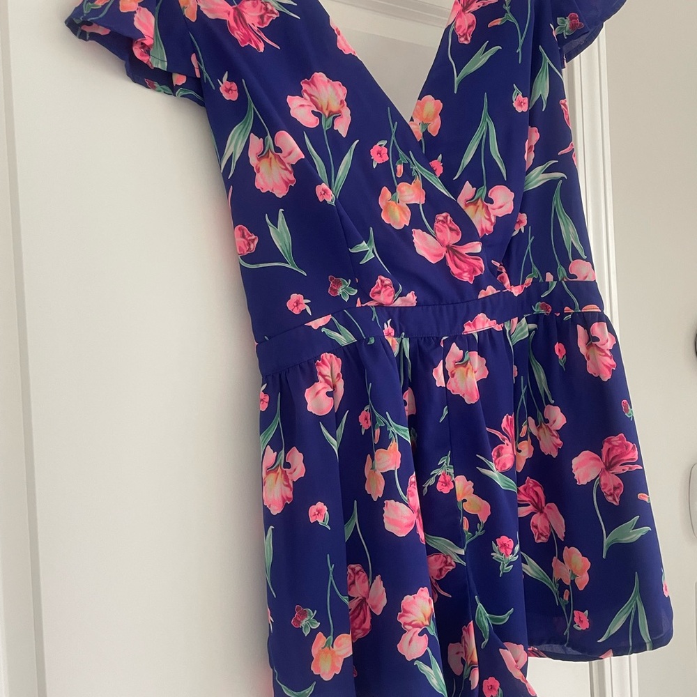 Floral V-Neck Romper